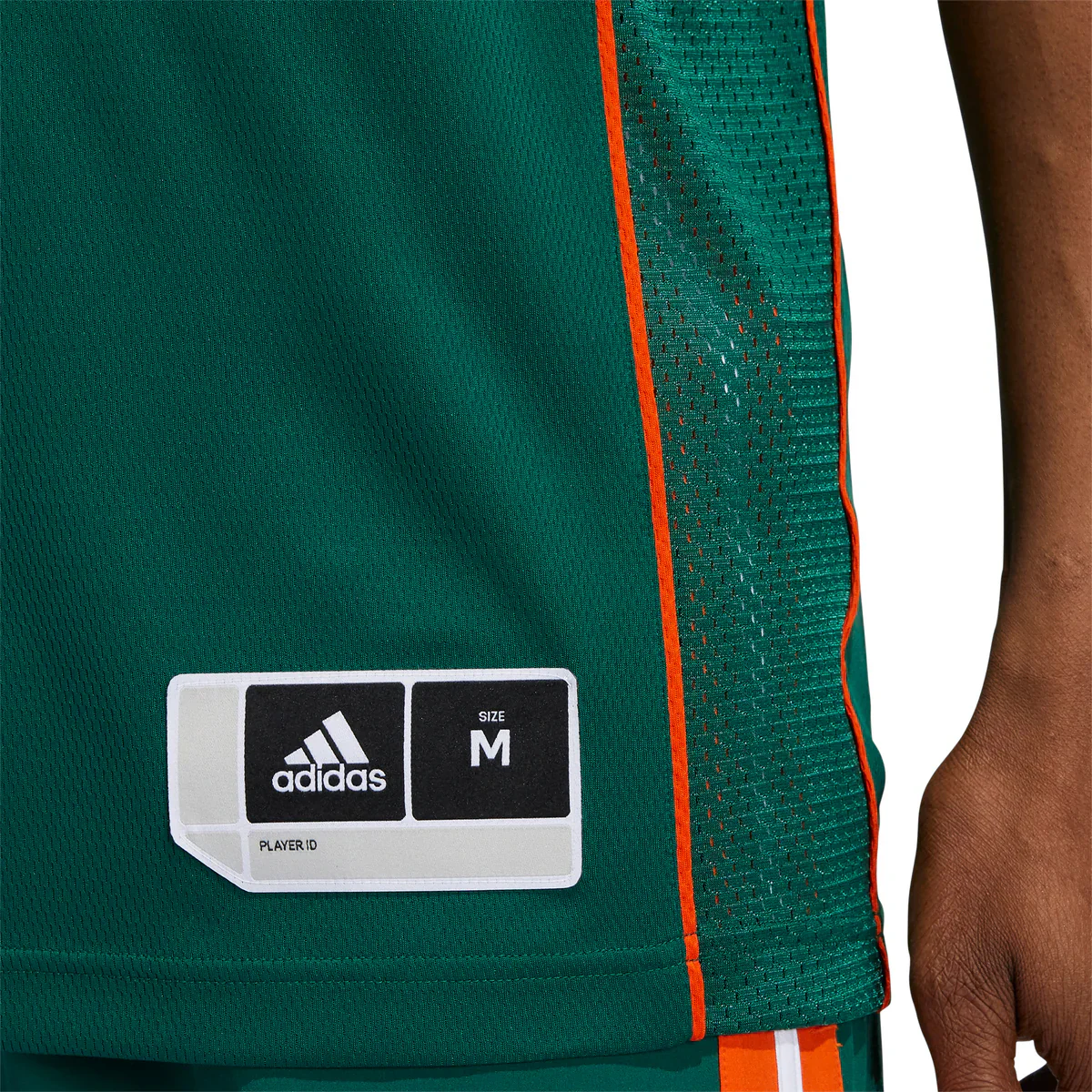adidas Miami Hurricanes Swingman Basketball Green Jersey - Image 6