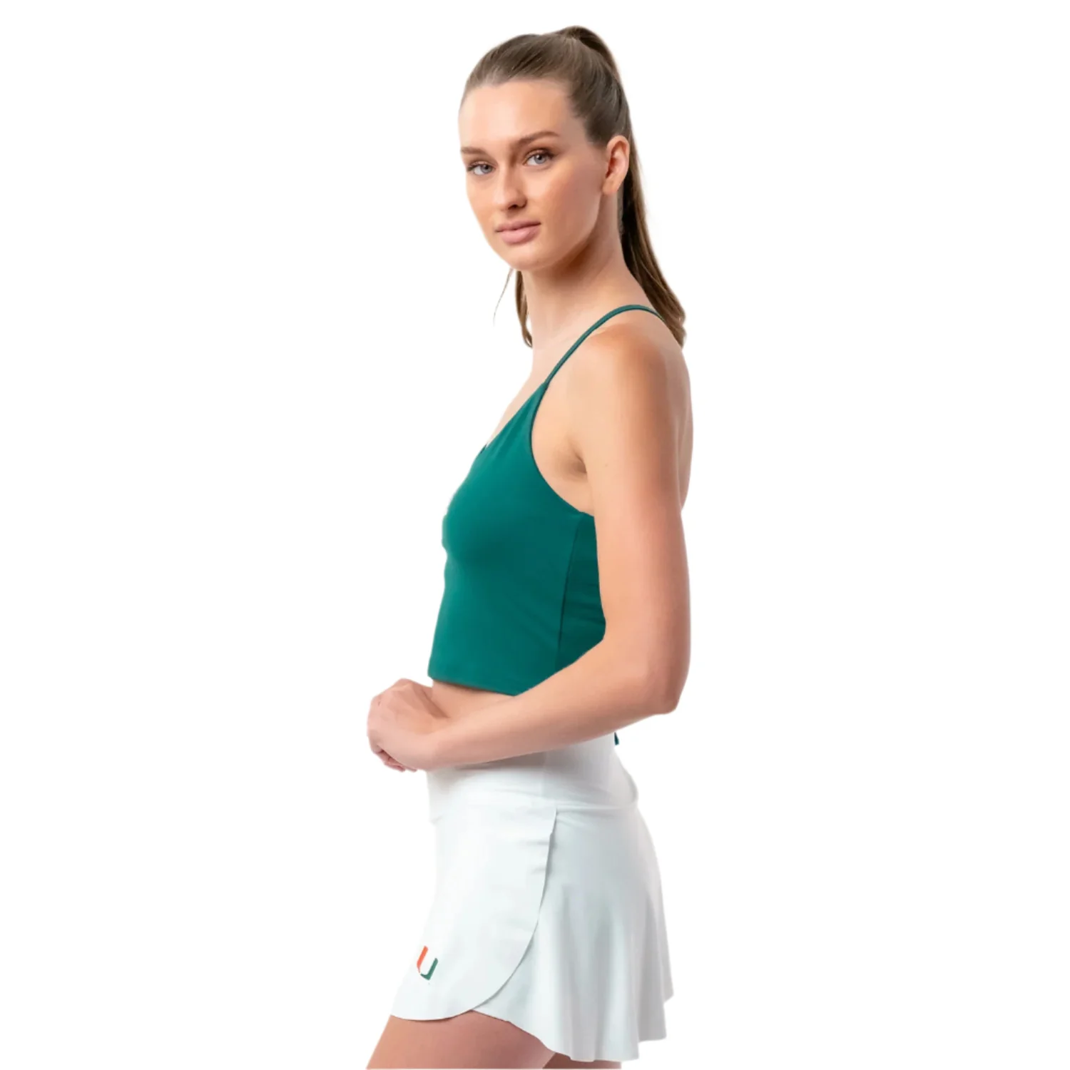 ESTABLISHED & CO. Miami Hurricanes Women's Green Campus Rec Tank - Image 4