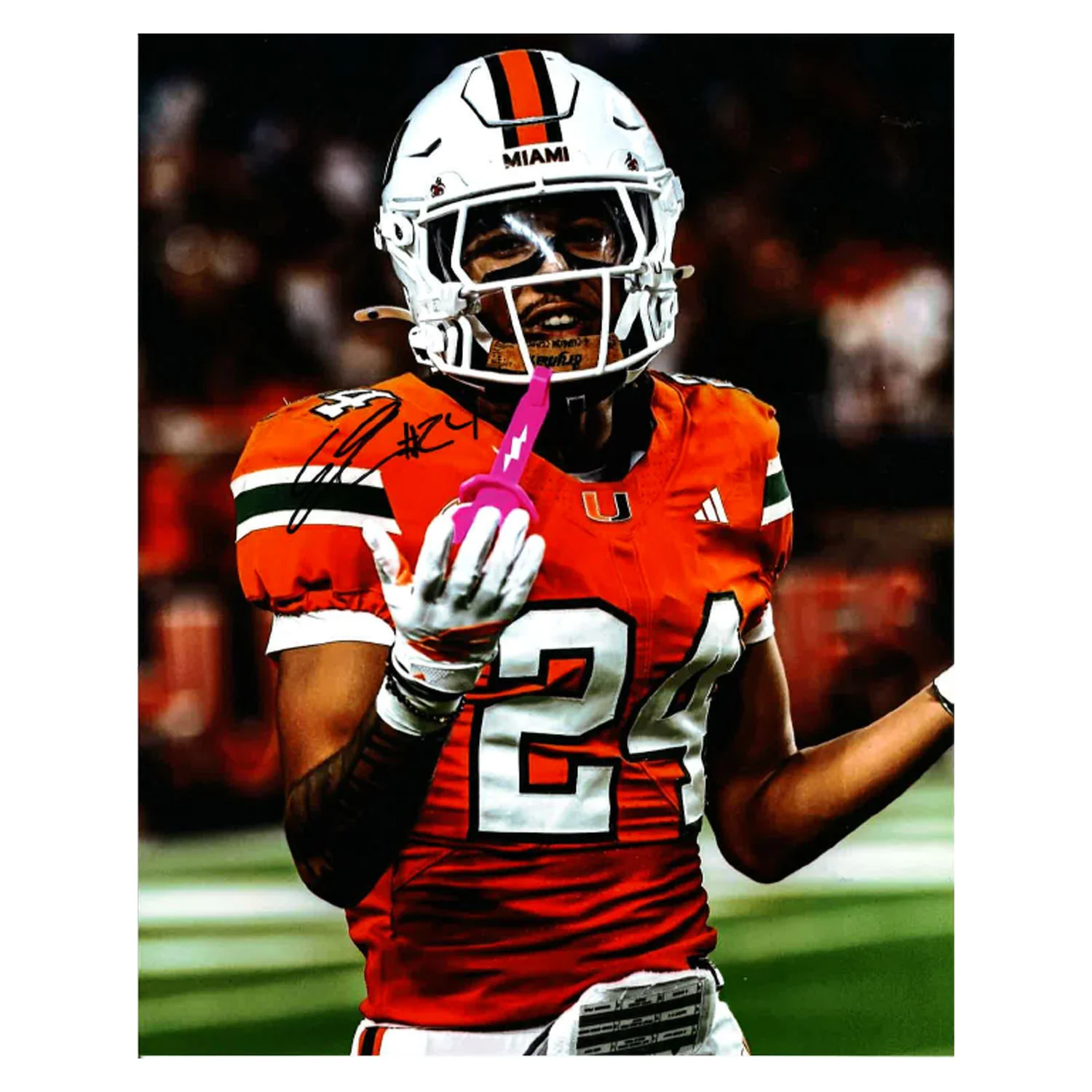 University of Miami Miami Hurricanes Student Athlete #24 Ethan O'Connor 8"X10" Autographed Photo
