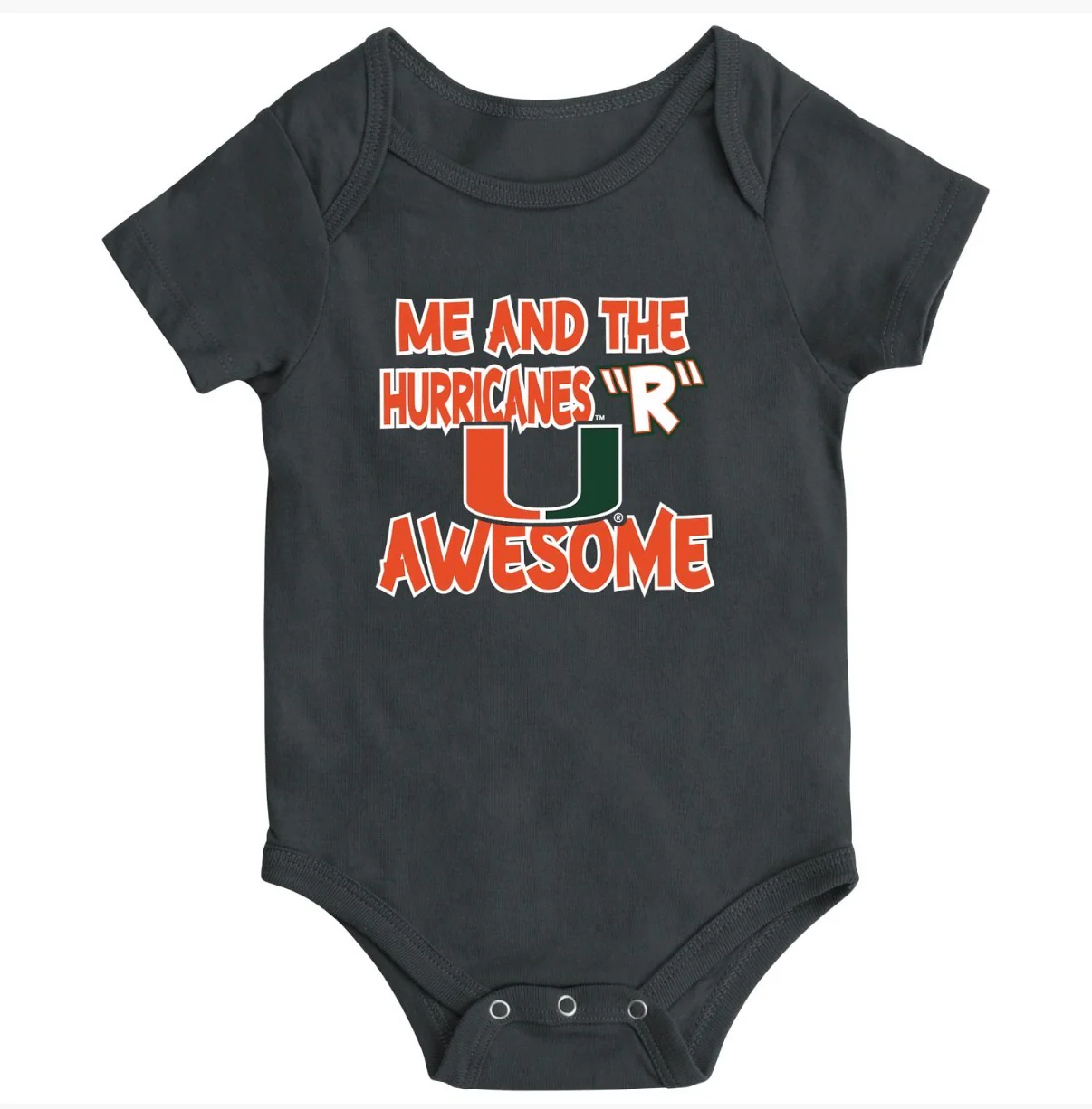 Colosseum Miami Hurricanes Infant Black My Hurricanes Are Awesome Onesie