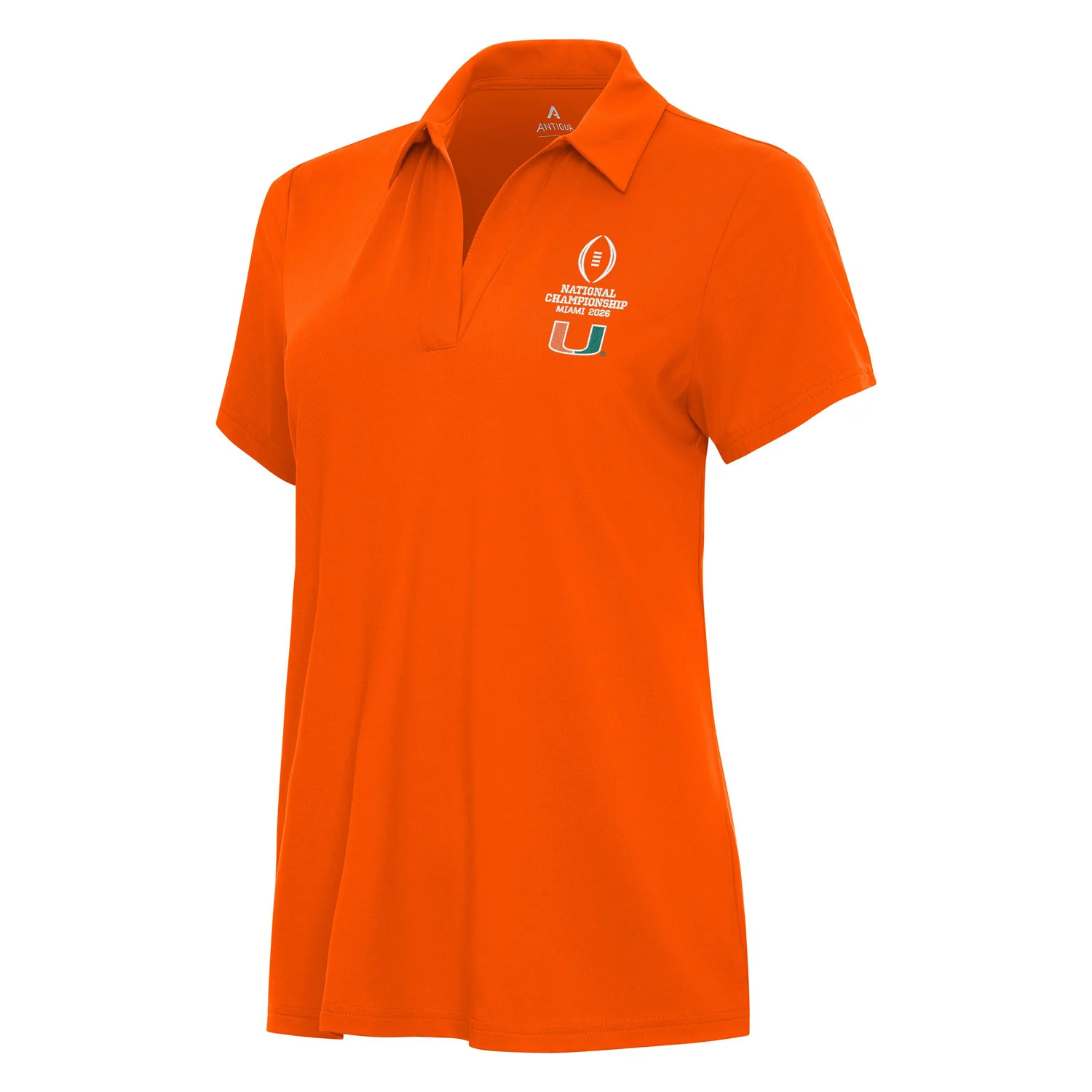Antigua Miami Hurricanes Women's Orange 2026 National Championship Polo