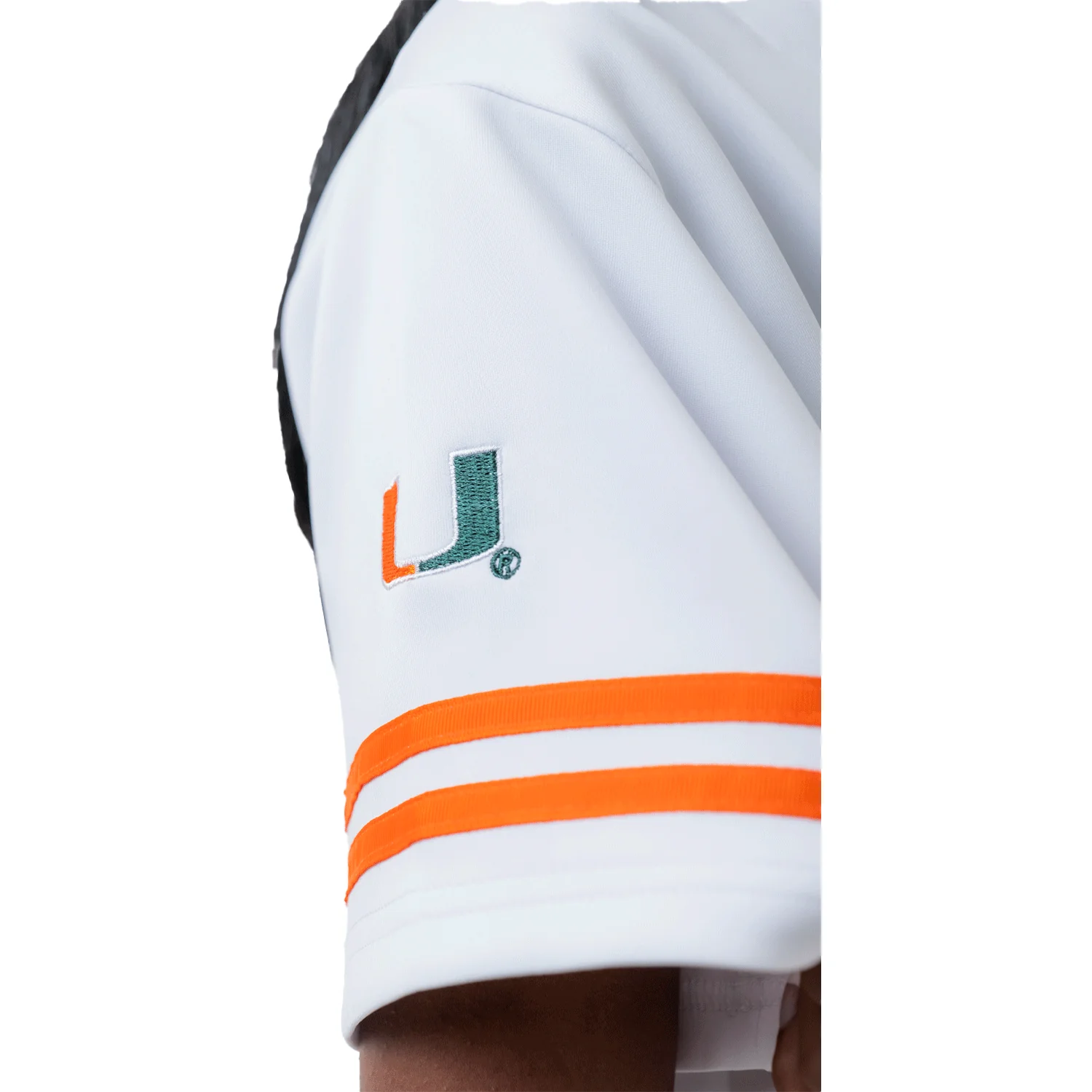 ESTABLISHED & CO. Miami Hurricanes Women's White Canes Baseball Jersey - Image 5