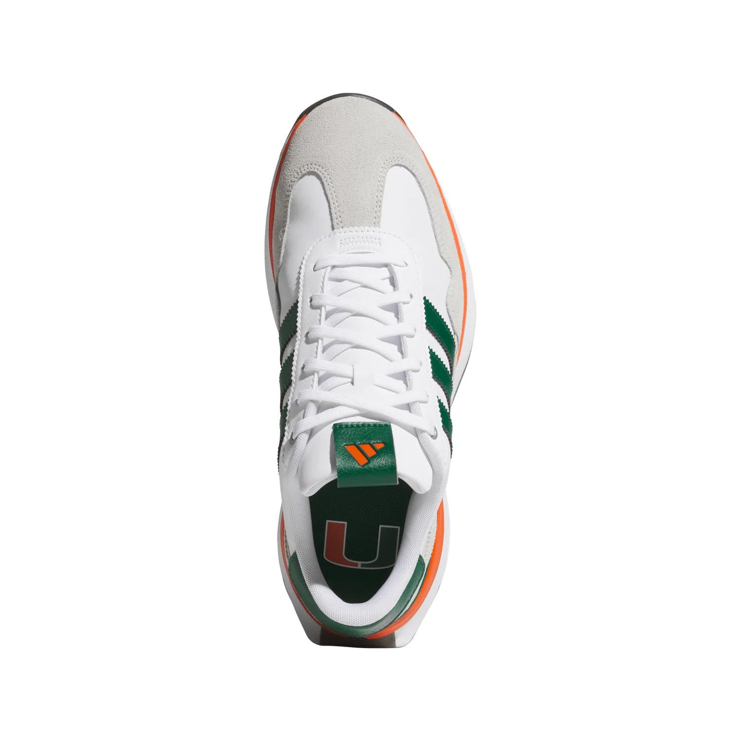 adidas Miami Hurricanes Textile Spikeless Golf Shoes - Image 4