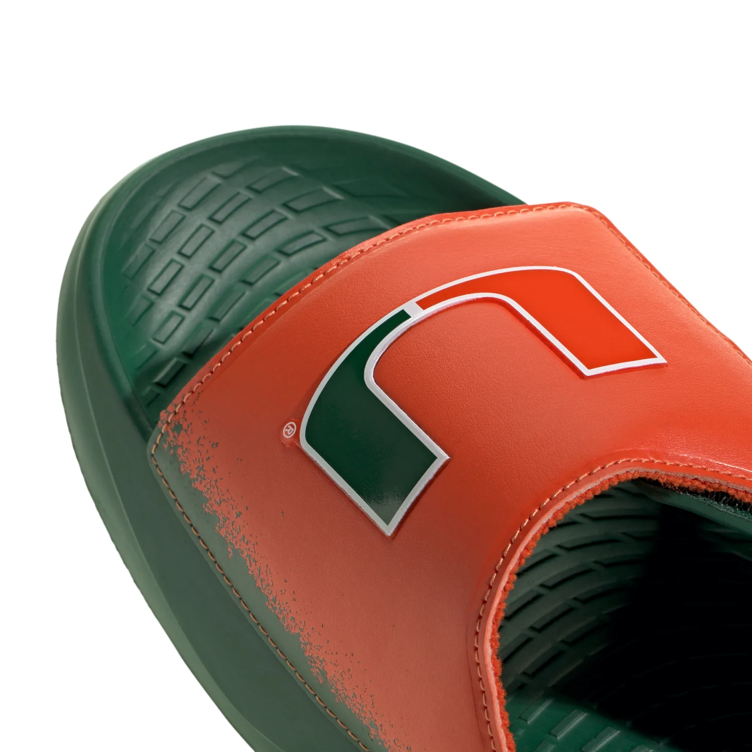 adidas Miami Hurricanes Green Lightblaze Slides - Image 5