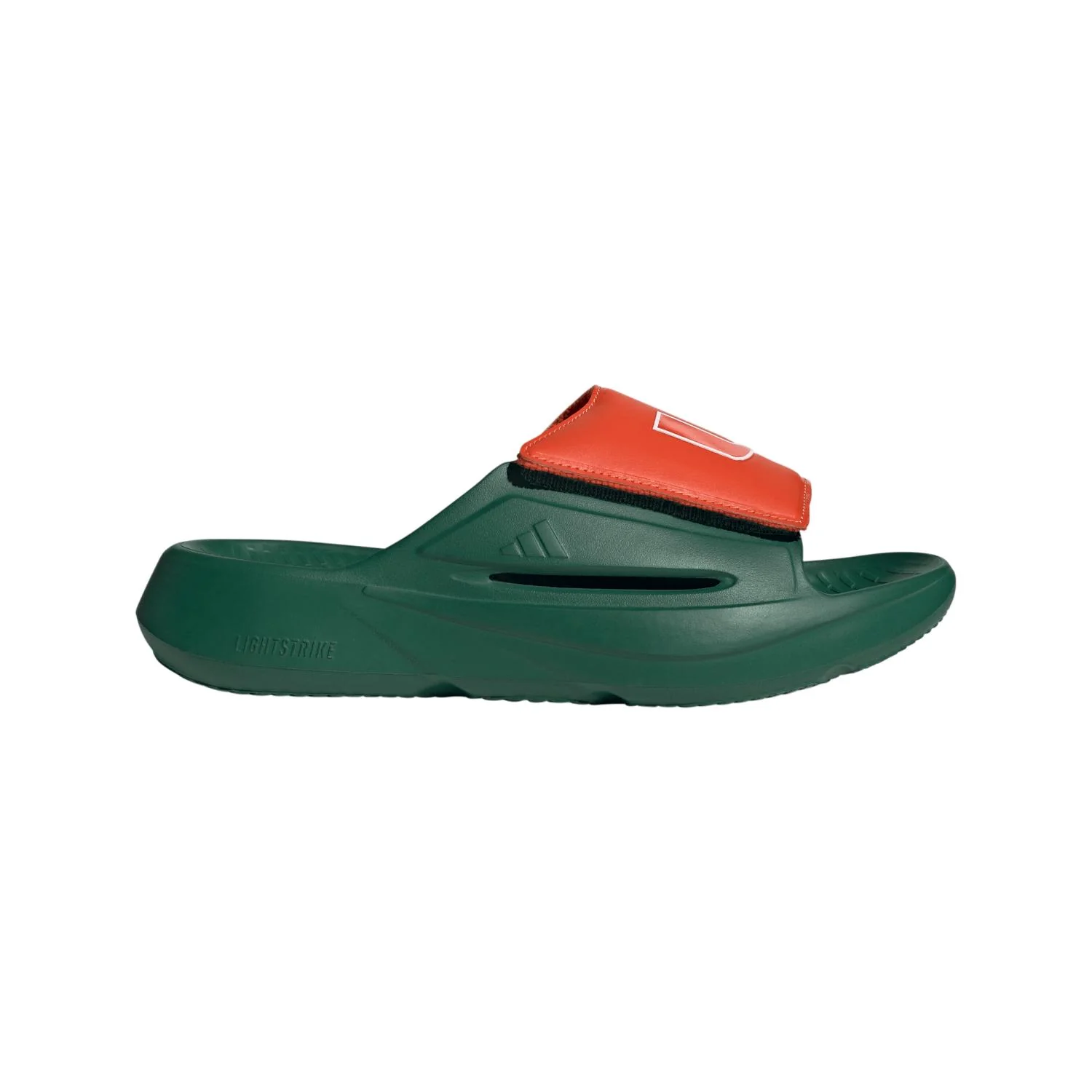 adidas Miami Hurricanes Green Lightblaze Slides - Image 6