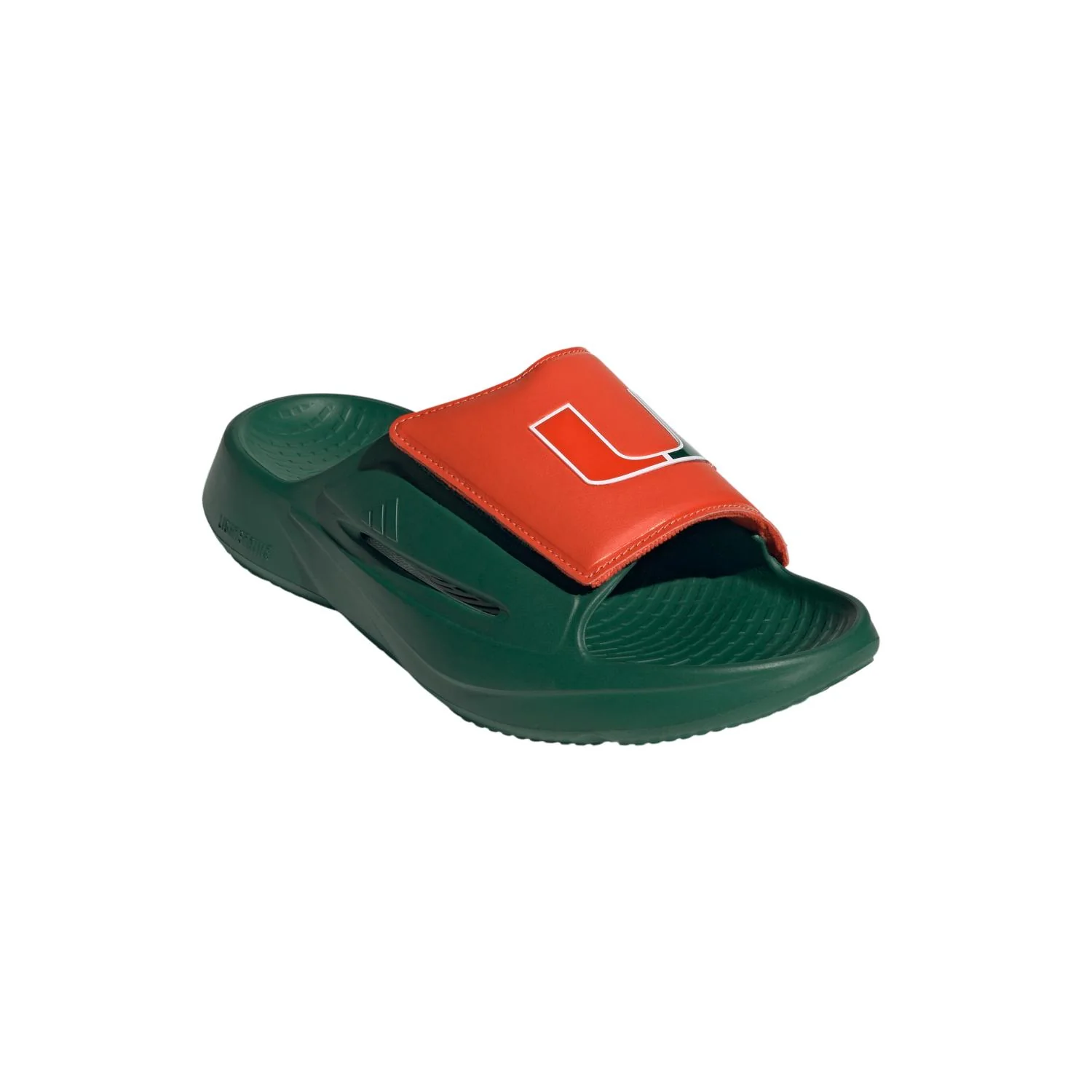 adidas Miami Hurricanes Green Lightblaze Slides - Image 8