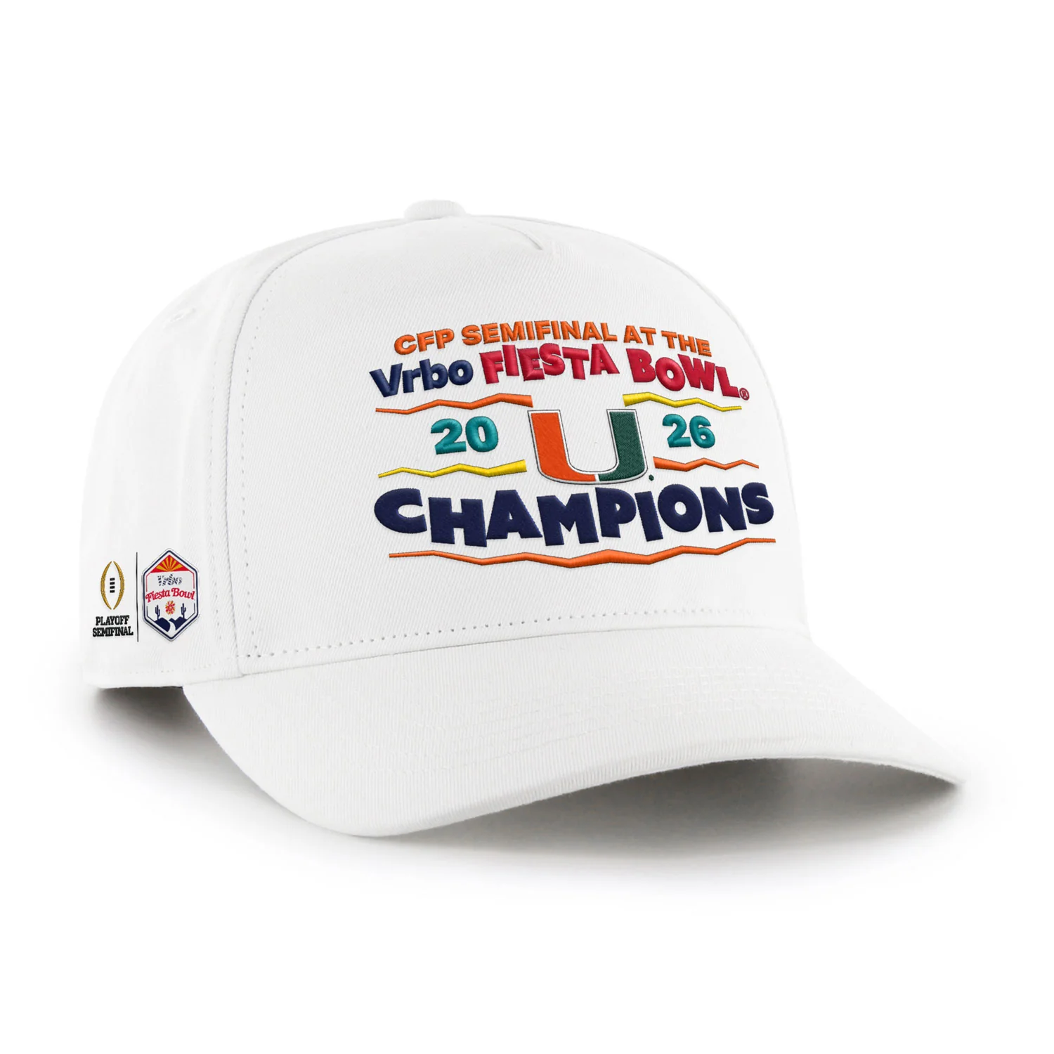 '47 Brand Miami Hurricanes White 2025 Vrbo Fiesta Bowl Champions Hat - Image 3
