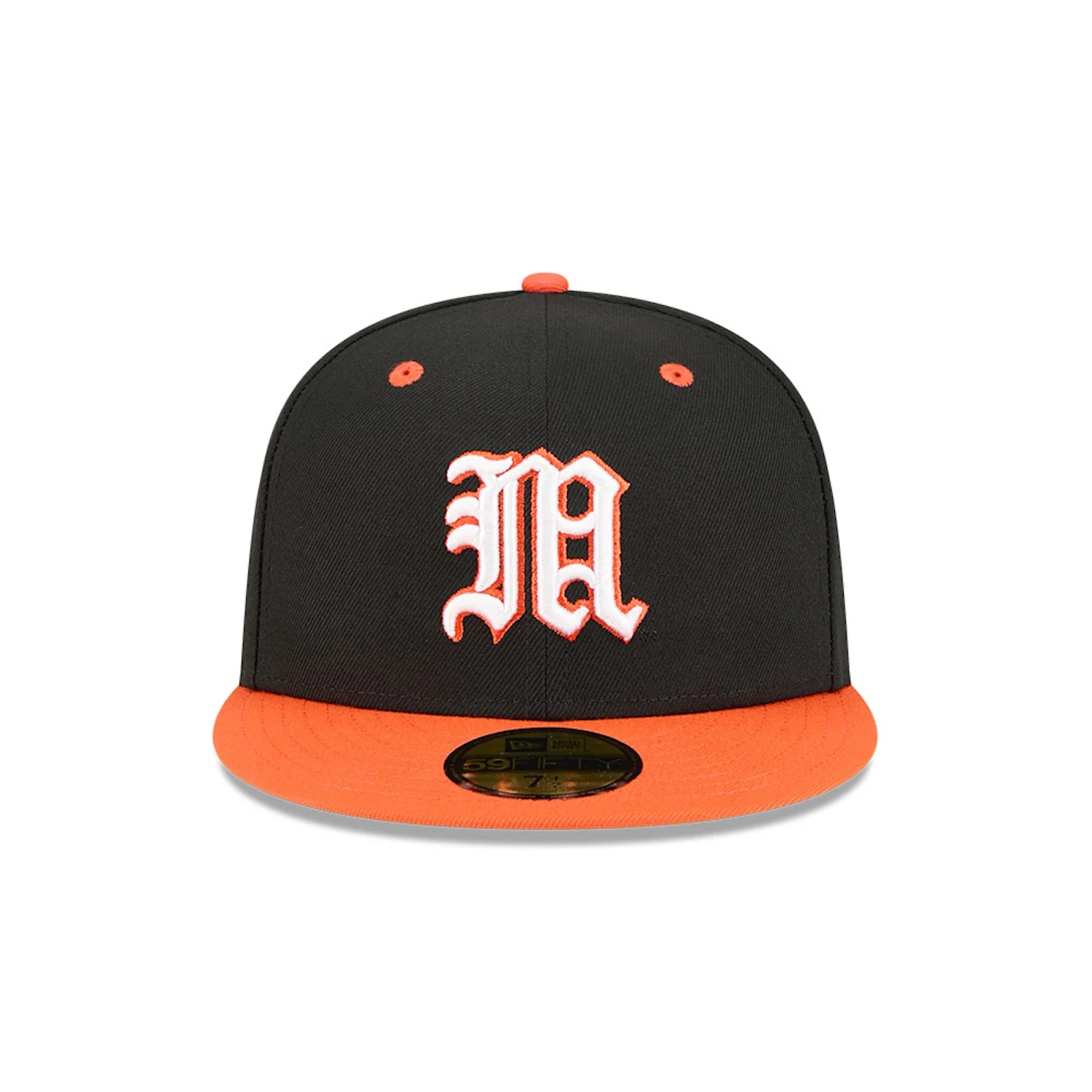 New Era Miami Hurricanes Black and Orange Old English "M" 59FIFTY Fitted Hat - Image 3