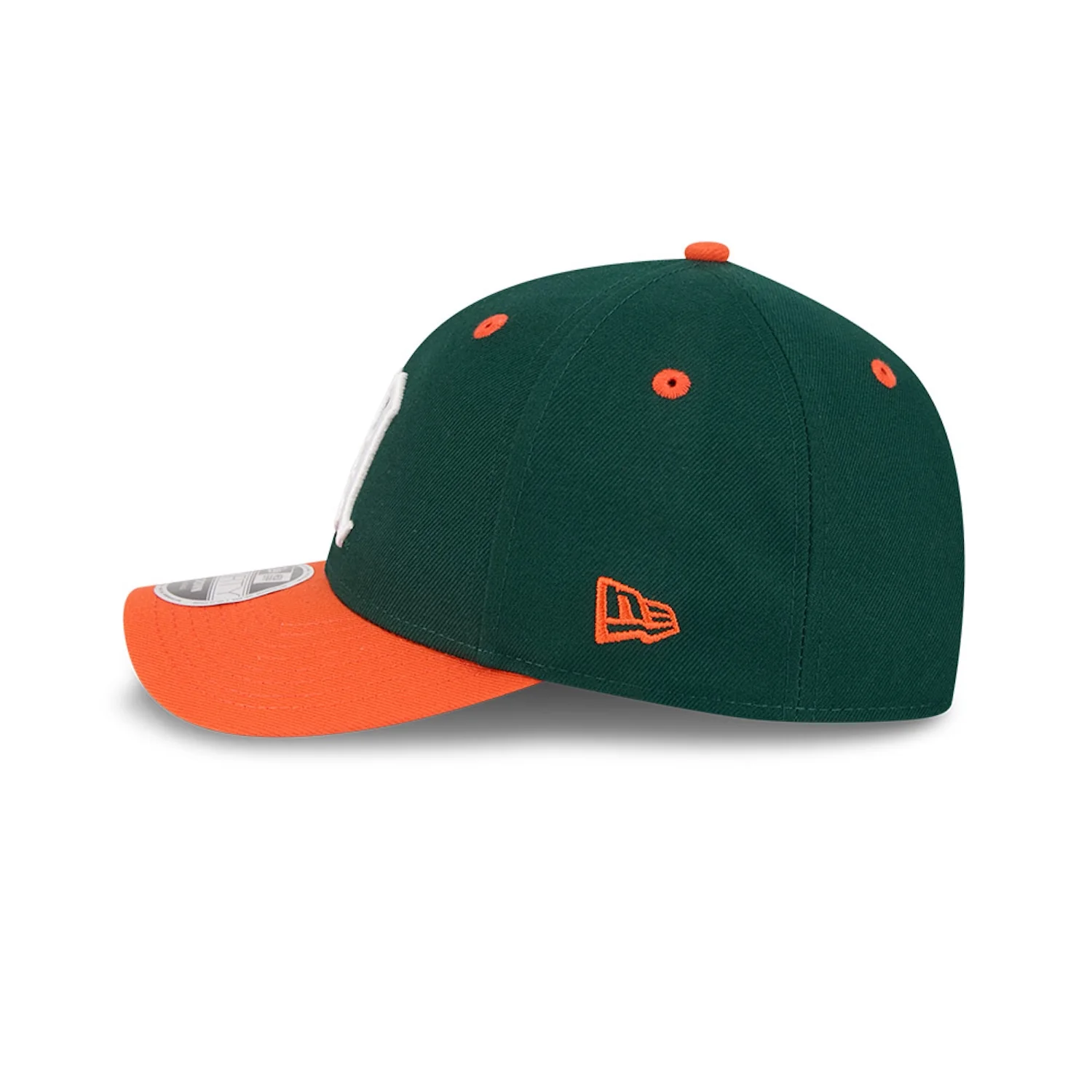 New Era Miami Hurricanes Green and Orange Old English "M" 9FORTY Adjustable Hat - Image 4