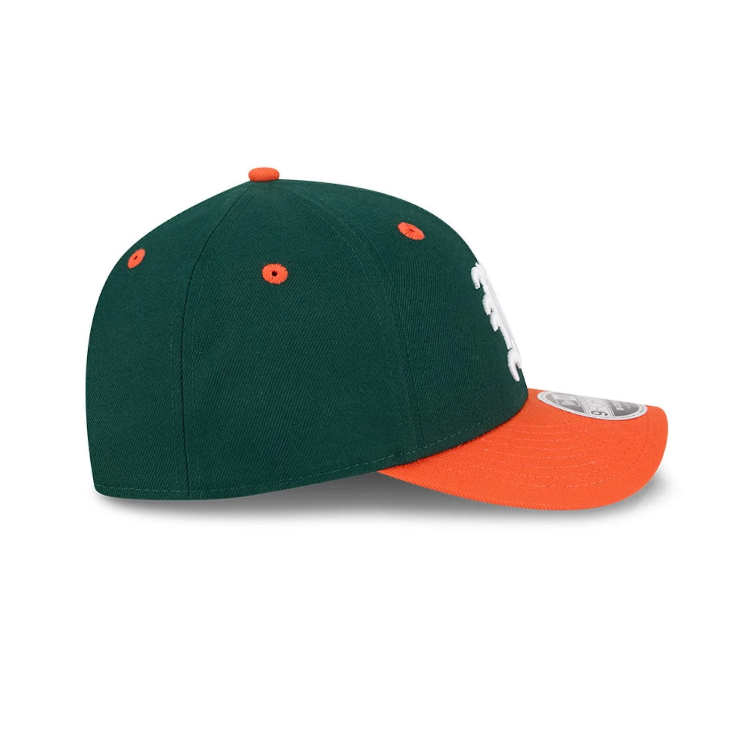 New Era Miami Hurricanes Green and Orange Old English "M" 9FORTY Adjustable Hat - Image 6