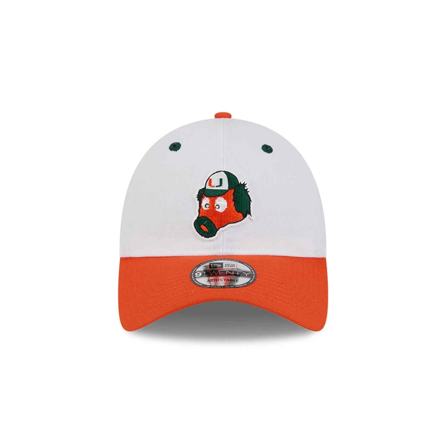 New Era Miami Hurricanes White and Orange Maniac 9TWENTY Adjustable Hat - Image 3
