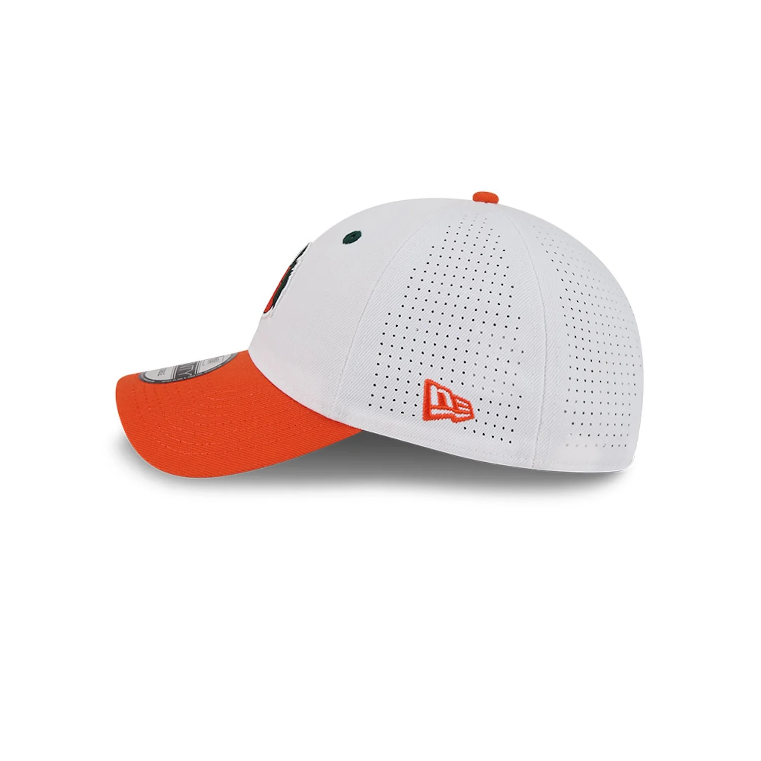 New Era Miami Hurricanes White and Orange Maniac 9TWENTY Adjustable Hat - Image 4