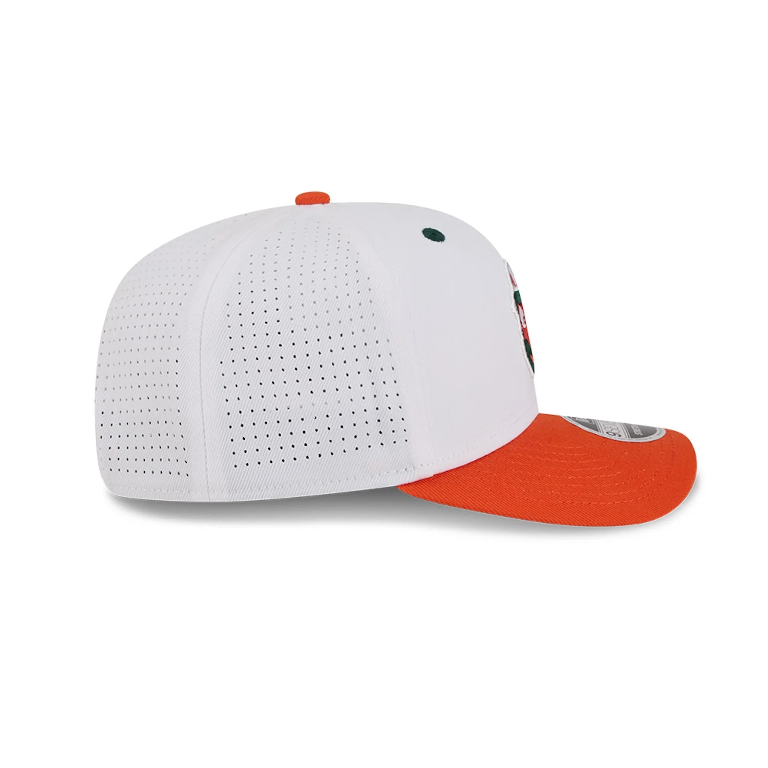 New Era Miami Hurricanes White and Orange Maniac 9SEVENTY Adjustable Hat - Image 6