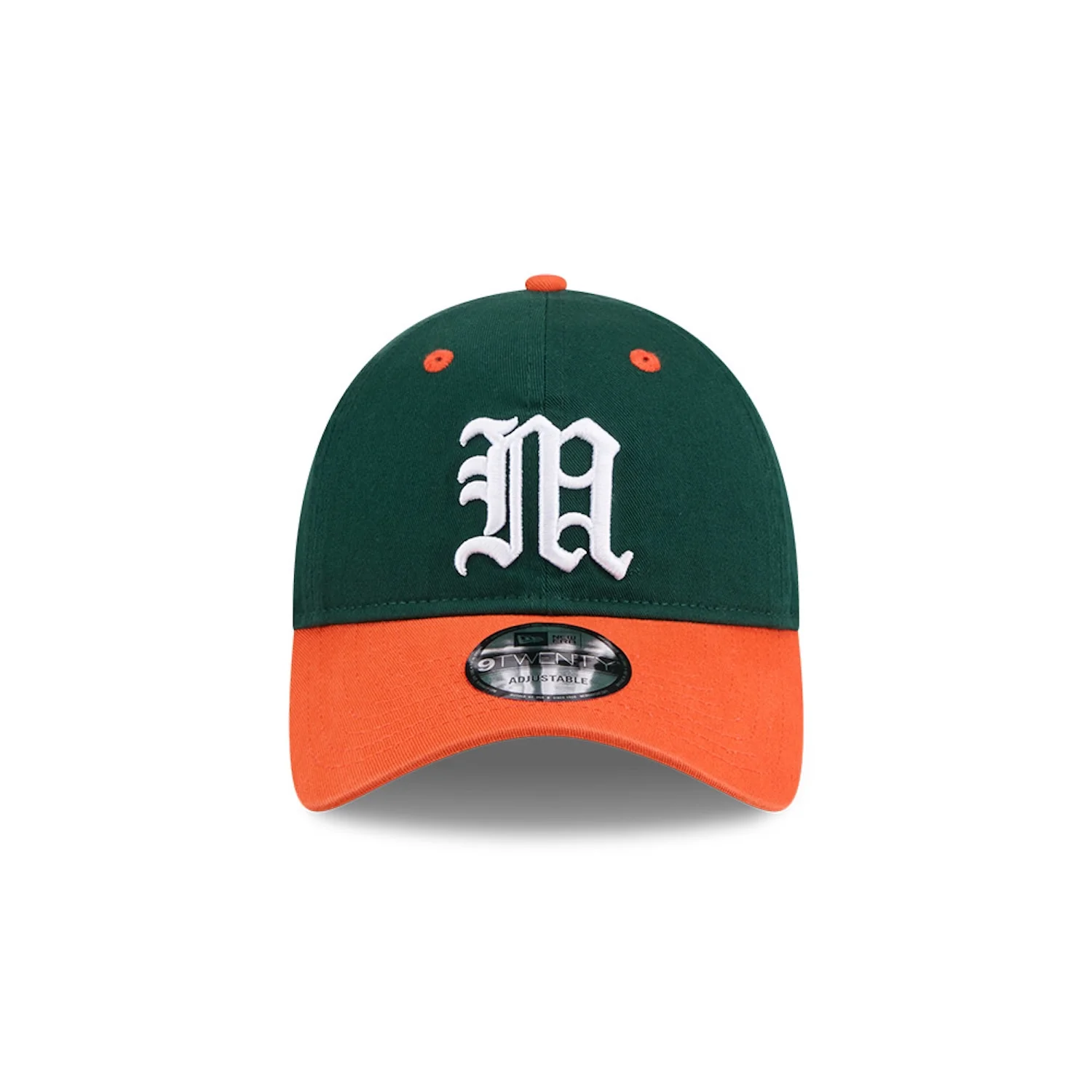 New Era Miami Hurricanes Green and Orange Old English "M" 9TWENTY Adjustable Hat - Image 3