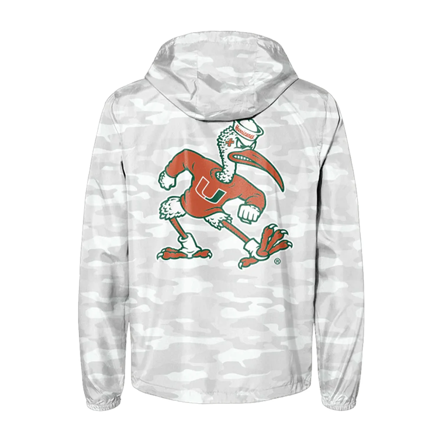 Something Inked Miami Hurricanes White Camo Windbreaker Sebastian Jacket - Image 4
