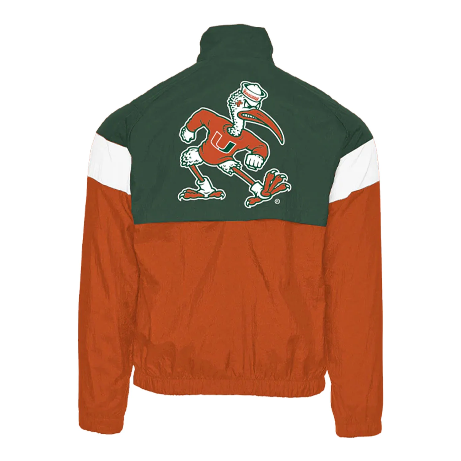 Something Inked Miami Hurricanes Orange Retro Sebastian Track Jacket - Image 4