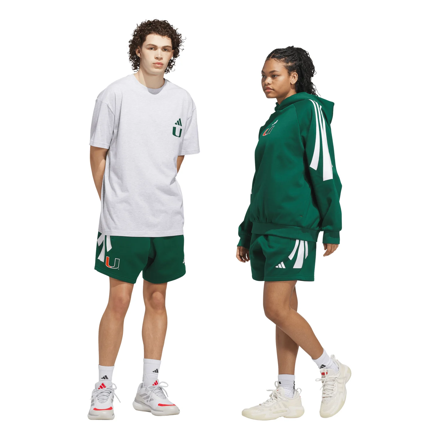 adidas Miami Hurricanes Green 7" U Sideline Shorts - Image 5
