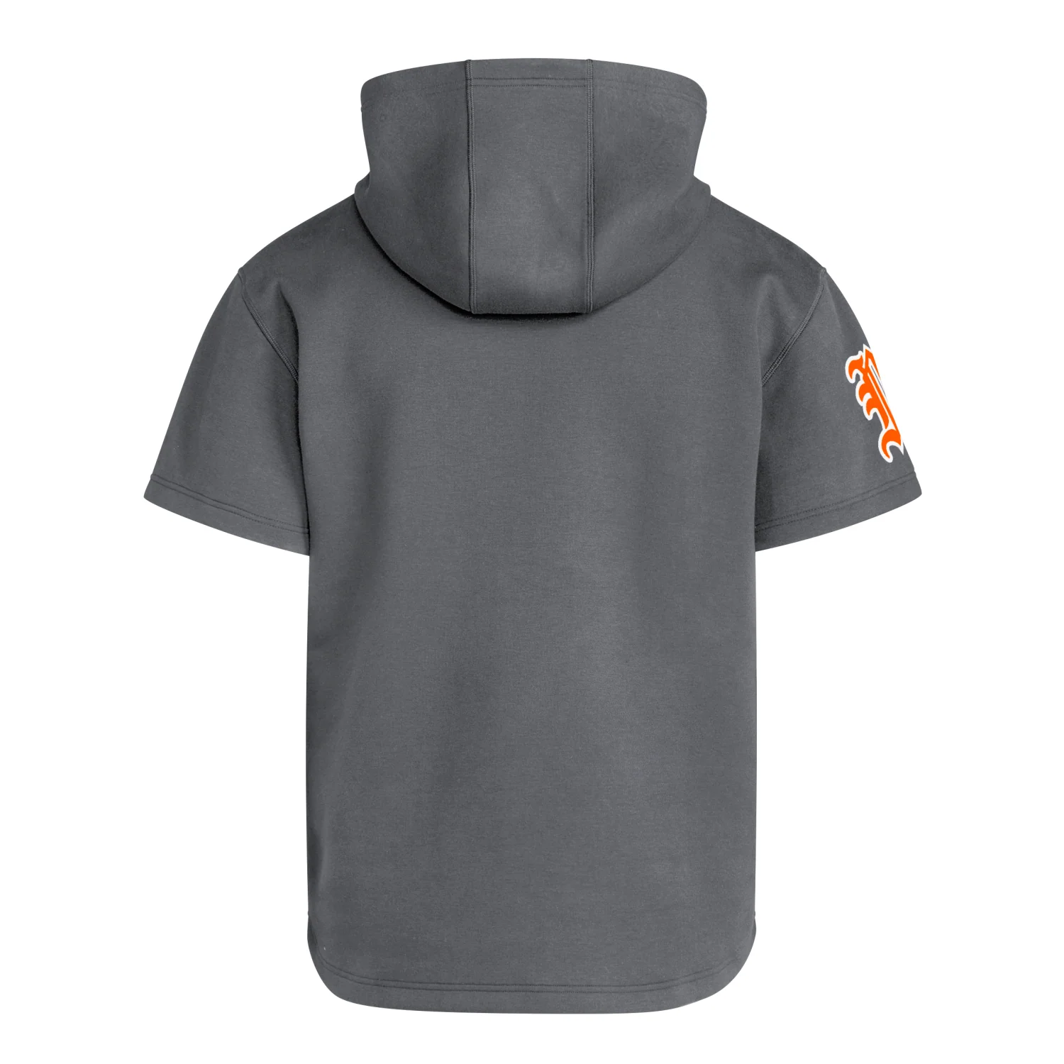 adidas Miami Hurricanes Grey Short-Sleeve Dugout Hoodie - Image 3