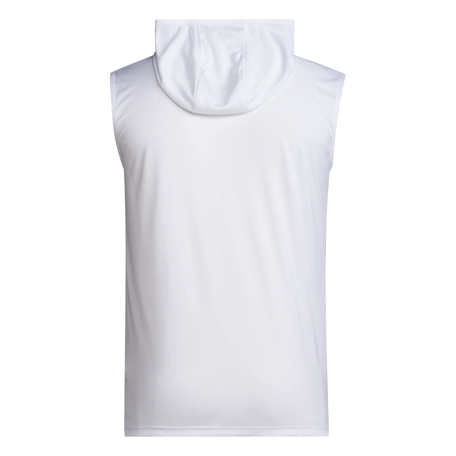 adidas Miami Hurricanes White Sleeveless Hooded Performance T-Shirt - Image 2