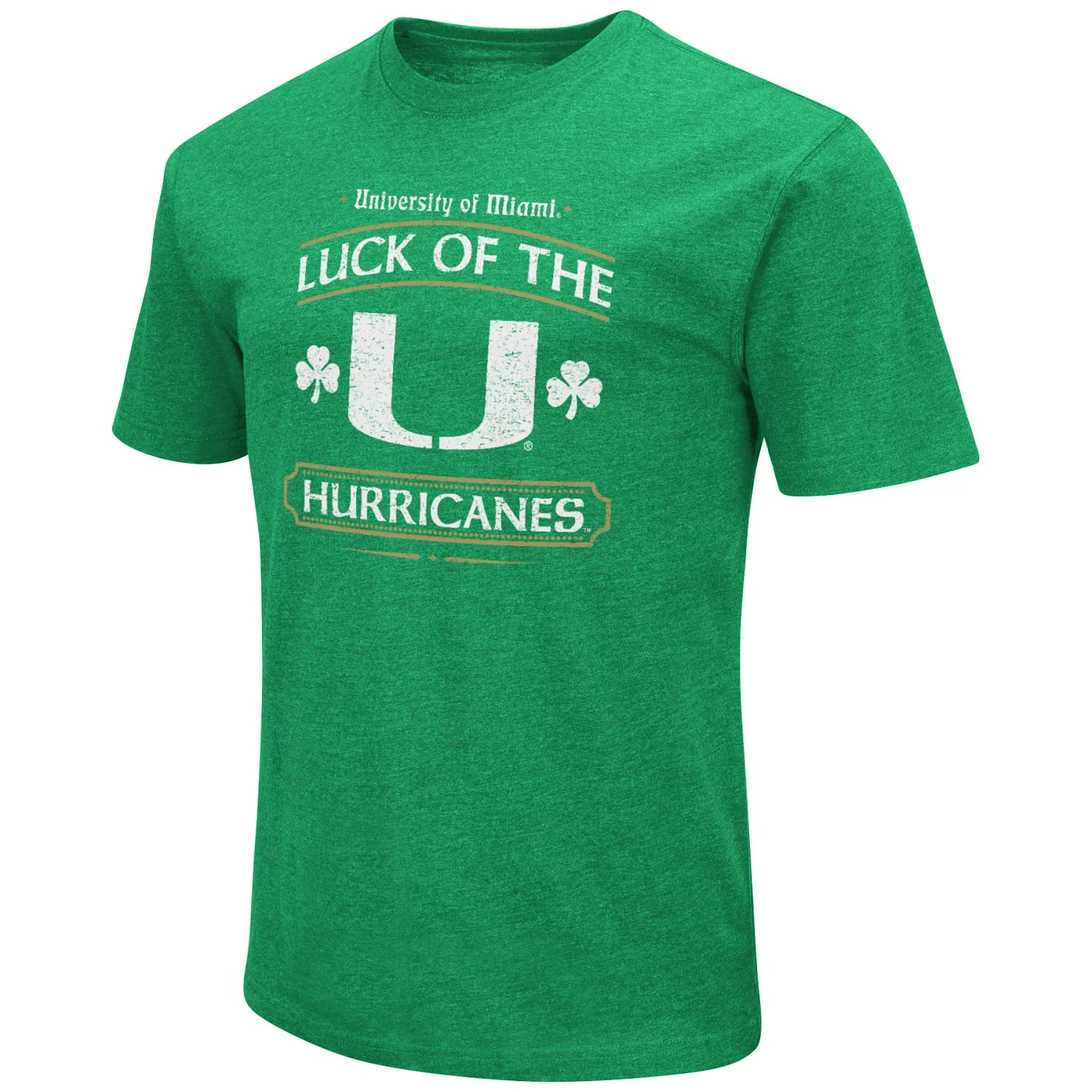 Colosseum Miami Hurricanes Green Luck of The U Hurricanes T-Shirt - Image 2