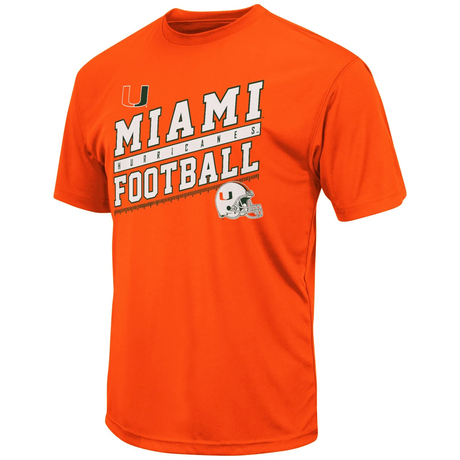 Colosseum Miami Hurricanes Orange Miami Football Helmet T-Shirt