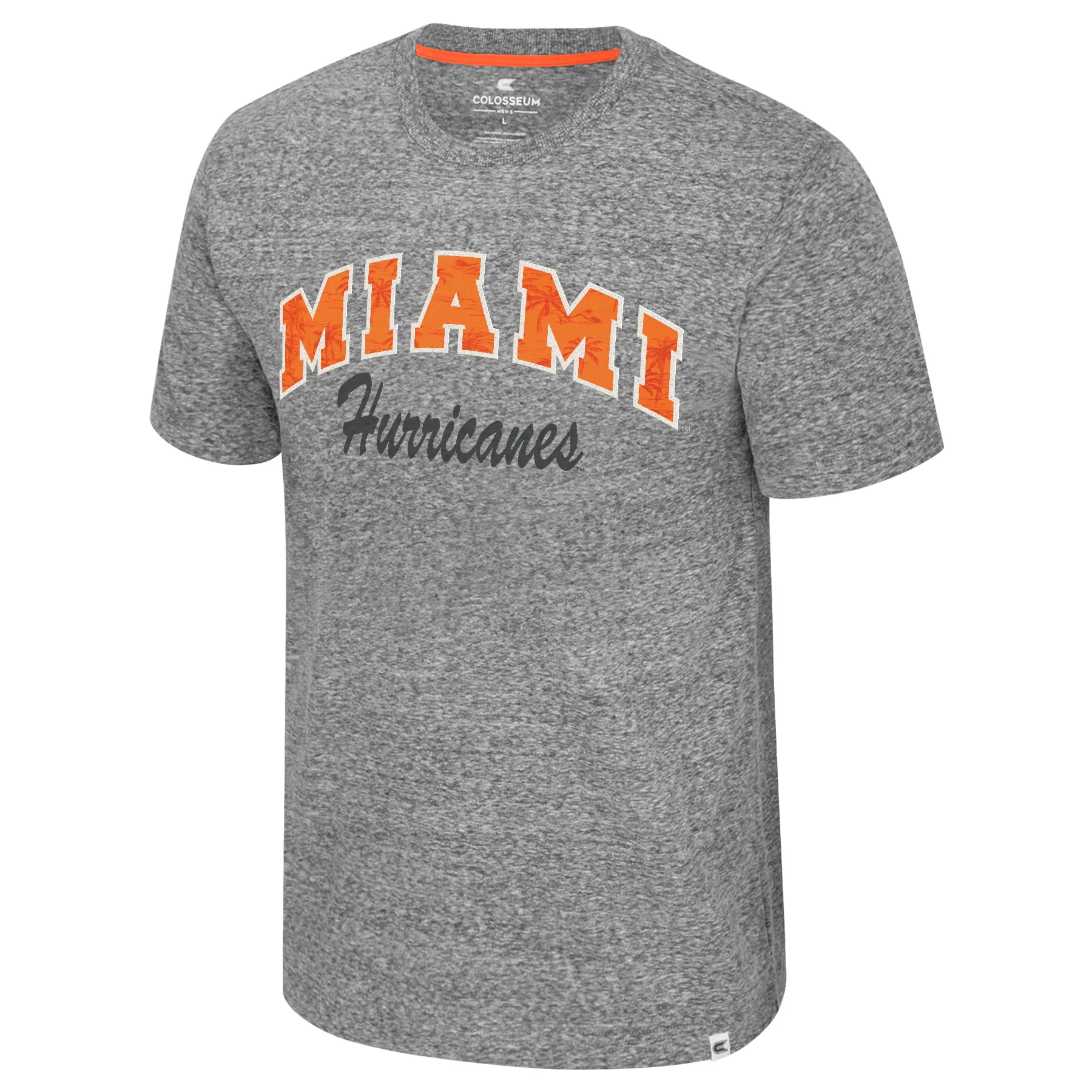Colosseum Miami Hurricanes Grey Graphic T-Shirt - Image 2