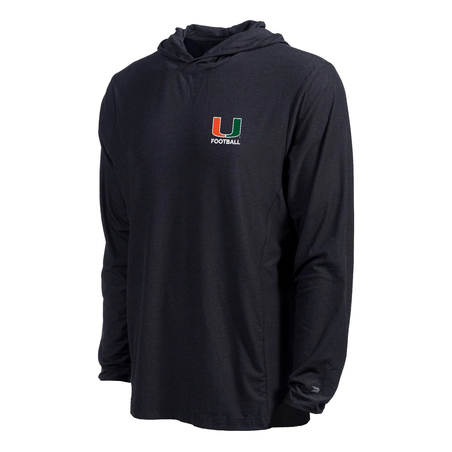 Colosseum Miami Hurricanes Black Cloud U Football Long Sleeve Hooded Shirt