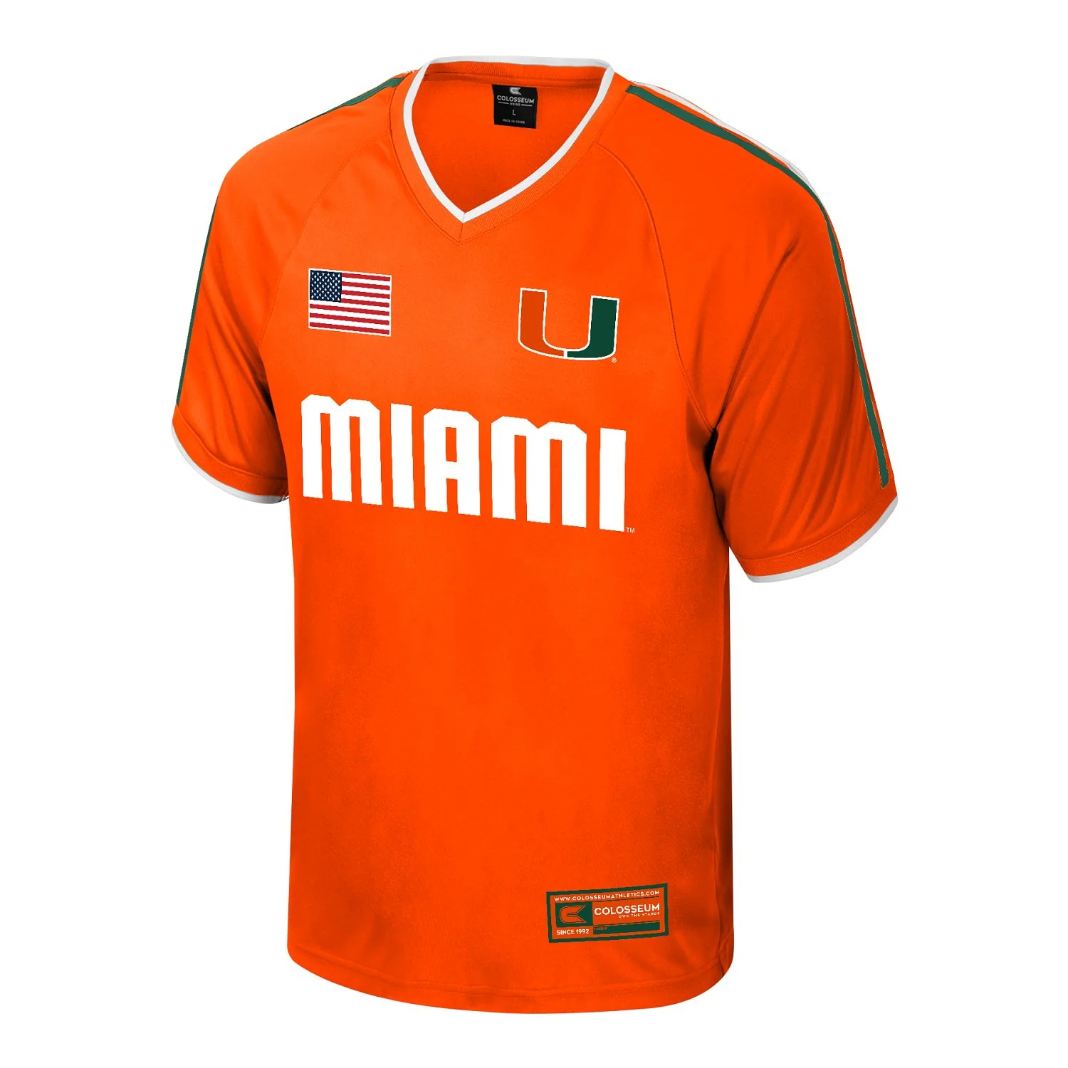 Colosseum Miami Hurricanes Orange U Soccer Jersey - Image 4