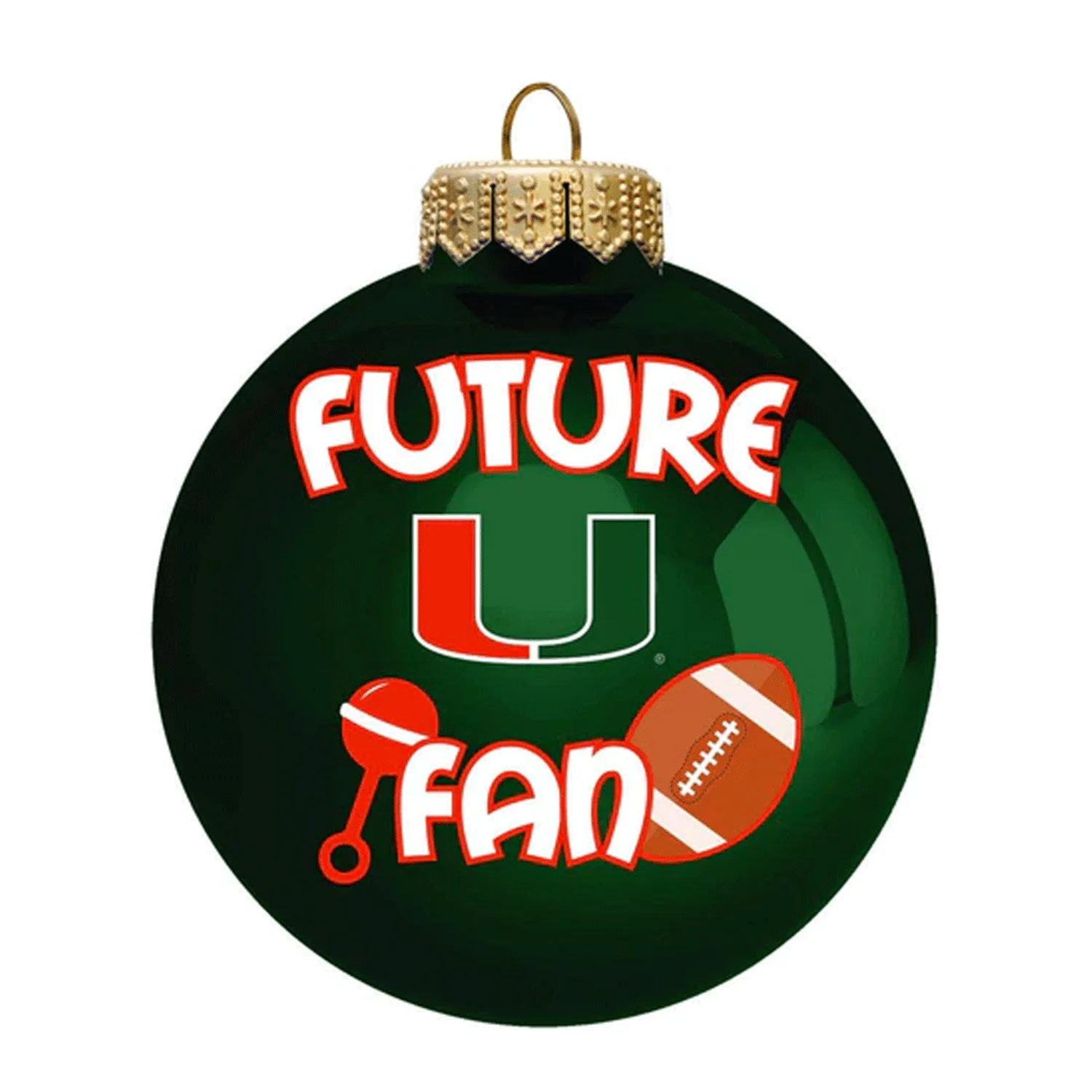 The Memory Company Miami Hurricanes Future Fan Christmas Ornament