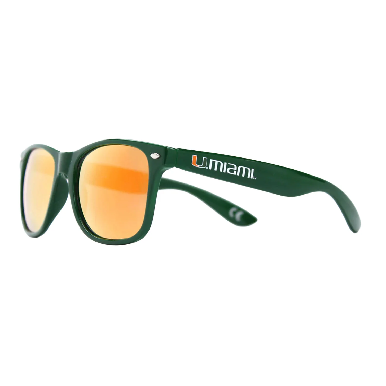 Society43 Miami Hurricanes Green U Miami Retro Mirror Sunglasses - Image 2