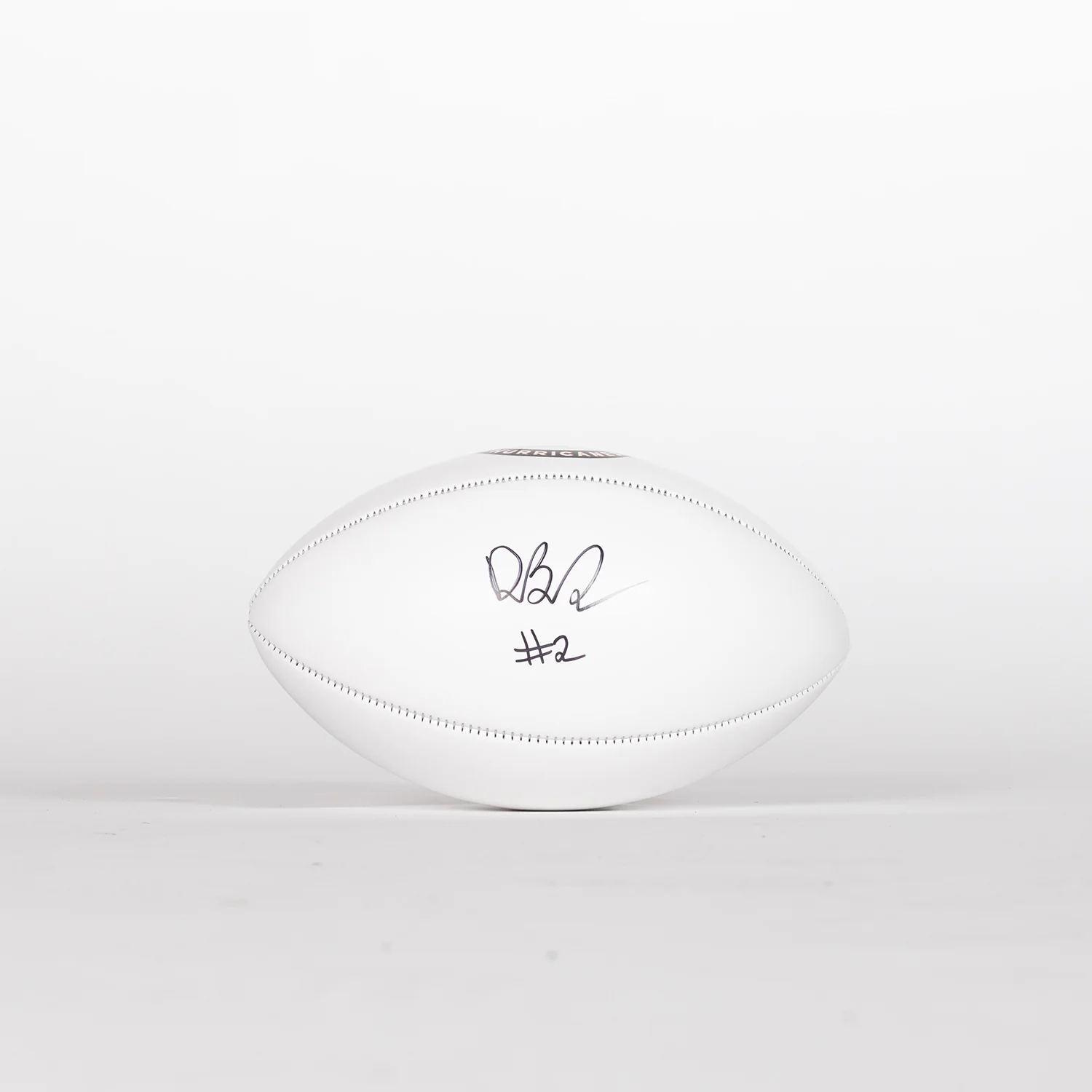 Baden Sports Miami Hurricanes Student Athlete #2 Damari Brown Autographed White Full Size Football