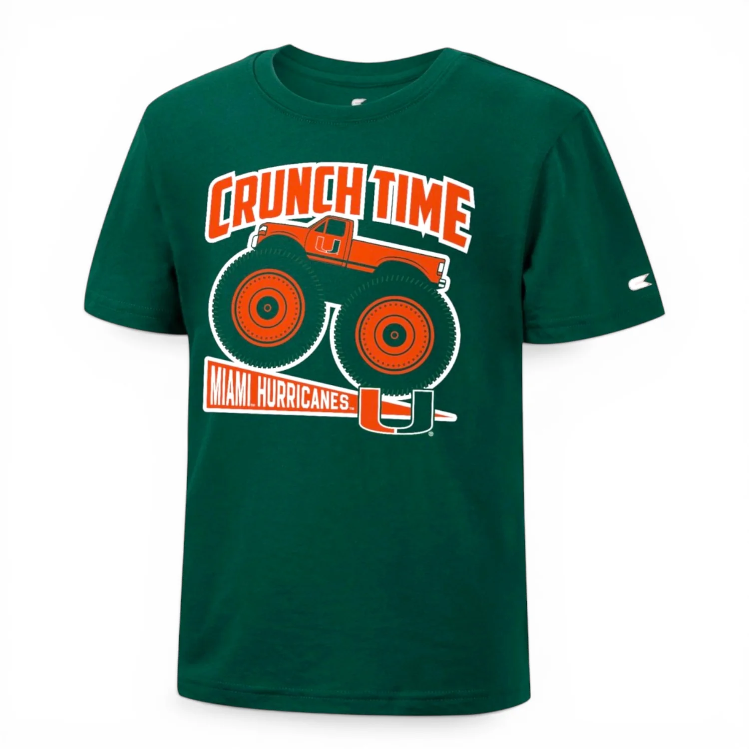 Colosseum Miami Hurricanes Toddler Green Monster Truck Crunch Time T-Shirt