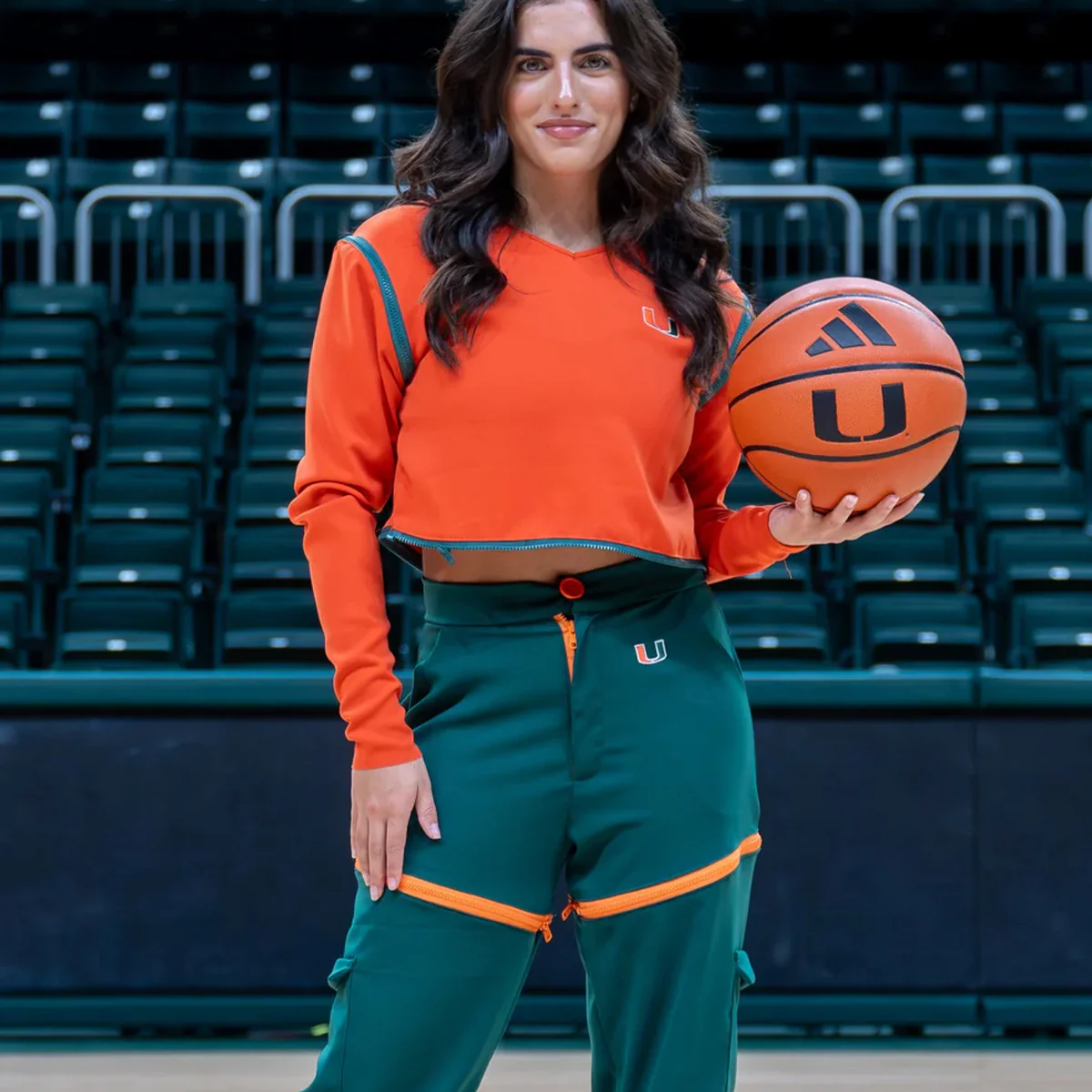 Radmila Lolly University of Miami Women's Green Zippered Pants - Image 8