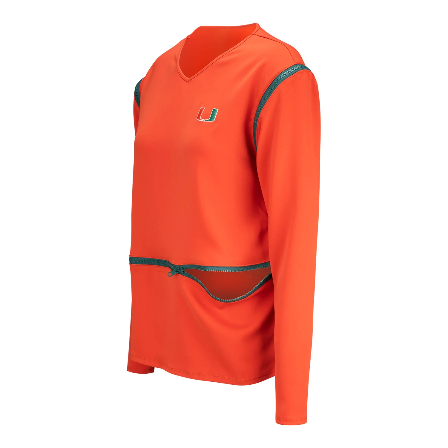 Radmila Lolly University of Miami Women's Orange Zippered Shirt - Image 11
